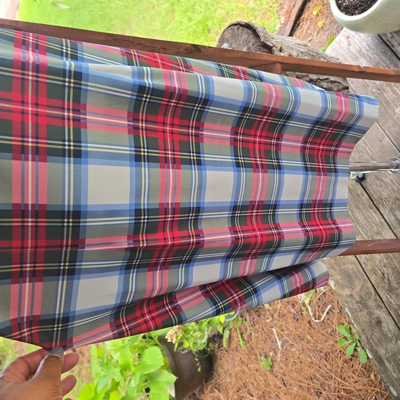 Gretchen Scott Designs Jersey Isosceles Duke of York Plaid Midi Shift Dress - Picture 4 of 12